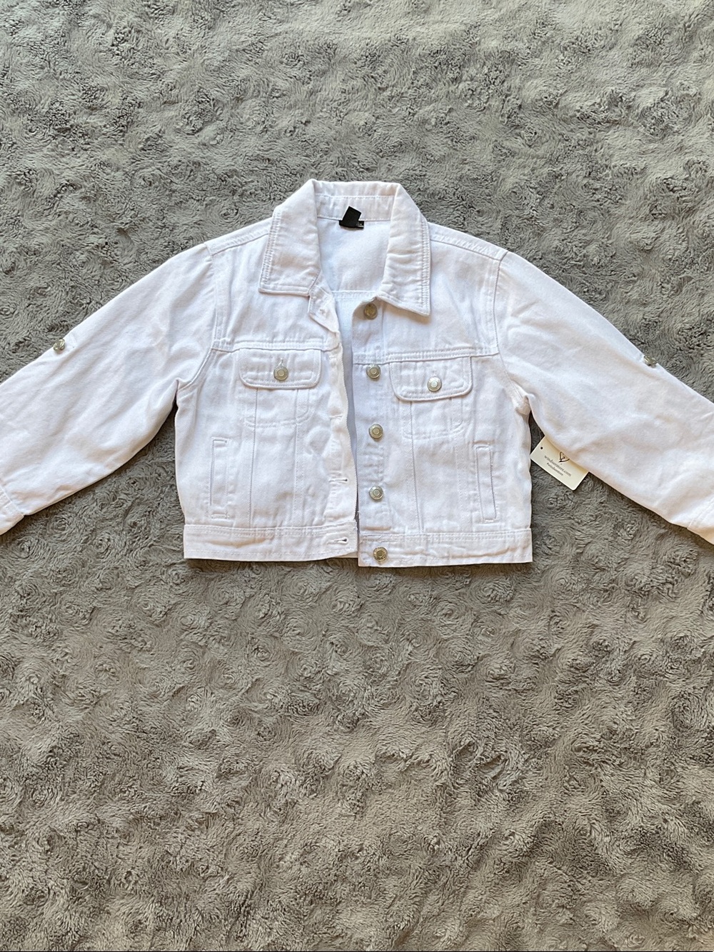 Windsor White Cropped Denim Jacket